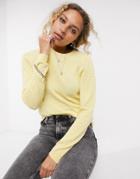 Vero Moda Round Neck Sweater In Yellow