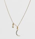 Shashi Sterling Silver 18k Gold Plated Moon & Star Pendant Necklace