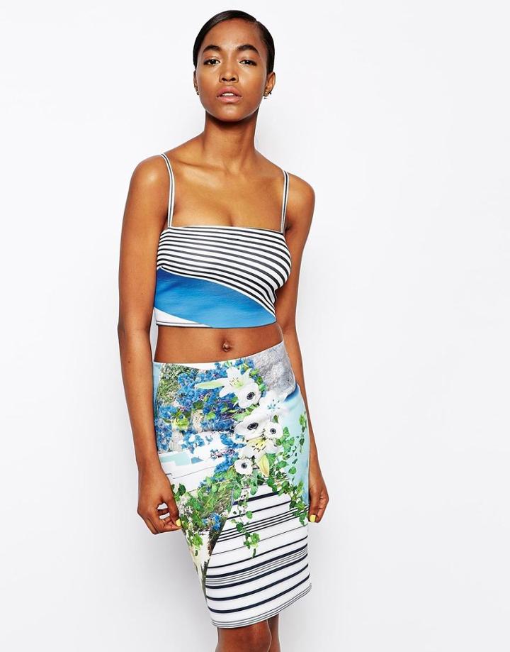 Clover Canyon Corfu Swirl Top In Neoprene