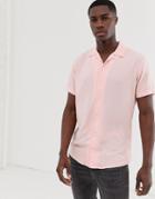 Jack & Jones Premium Revere Collar Plain Smart Shirt In Pink - Pink