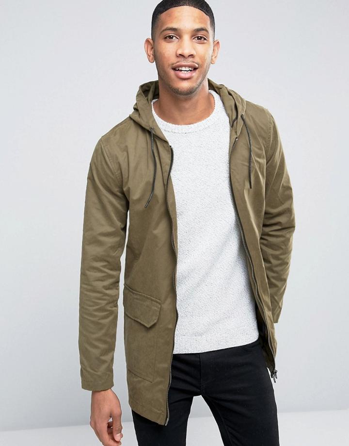 D-struct Hooded Parka - Green
