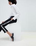 Asos Design Grid Check Side Stripe Pants - Black