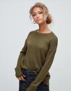 New Look Sweater In Khaki - Green