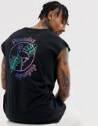 Another Influence Paradise Back Print Tank-black