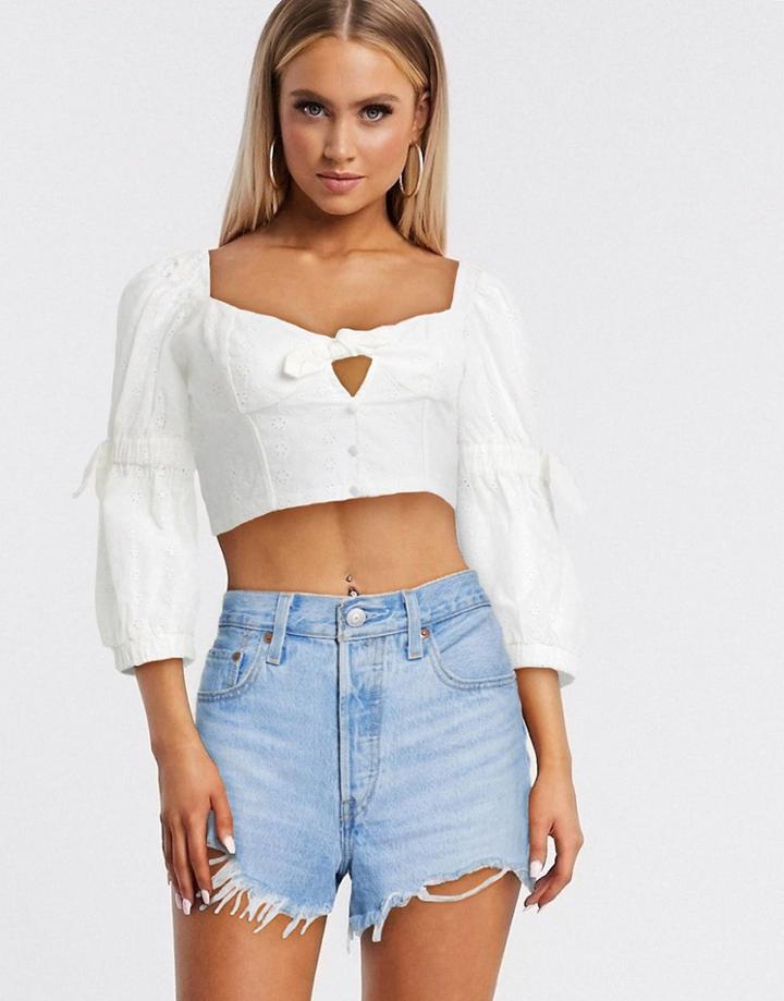 For Love And Lemons Bora Bora Blouse-black