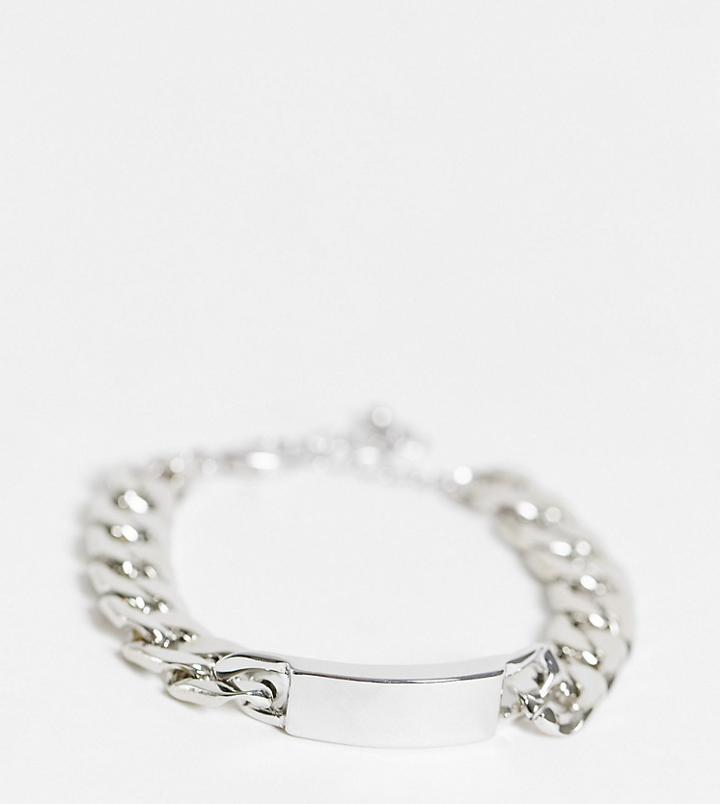 Designb London Id Chain Bracelet In Silver Exclusive To Asos