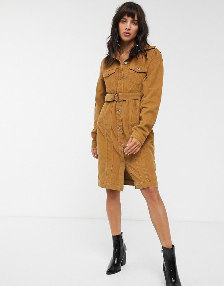 Fae Corduroy Dress-white