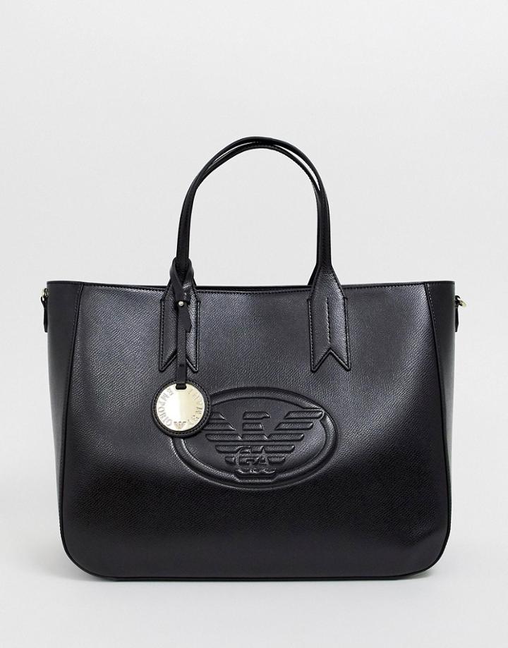 Emporio Armani Logo Tote Bag - Black