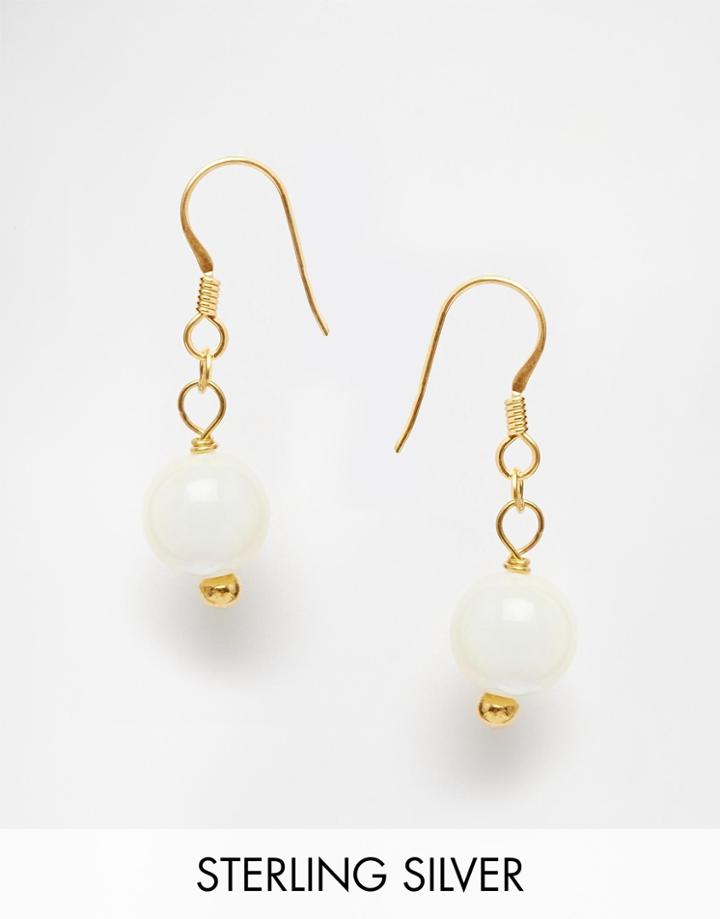 Mirabelle Stone Drop Earrings - White Stone