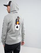 Element Hoodie With Back Print - Gray