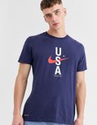 Nike Training Usa T-shirt In Navy