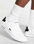 Lacoste Graduate Leather Sneakers In White/black