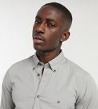 Tommy Hilfiger Skinny Fit Shirt In Charcoal Exclusive To Asos-grey