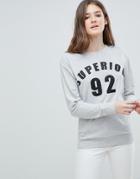 Blend She Superior Print Sweatshirt - Gray