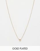 Pilgrim Triangle Pendant Necklace - Gold