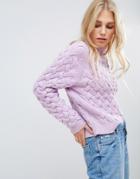 The East Order Adel Textured Sweater - Purple