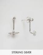 Olivia Burton Sterling Silver Molded Bee Through & Through Earrings -
