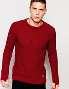 Brixtol Sweater With Textured Knit - Bourdeaux