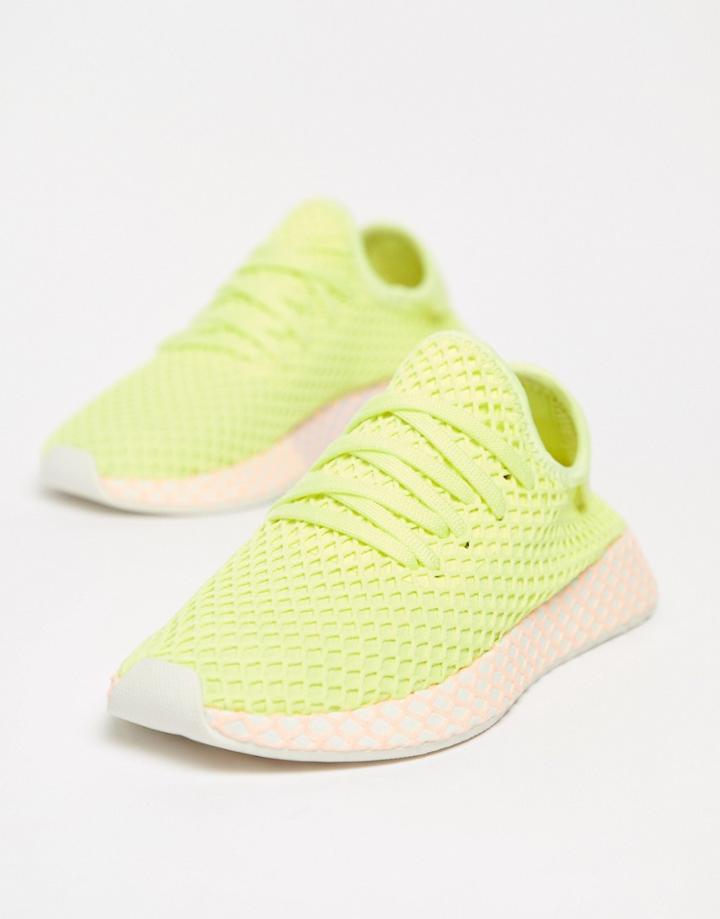 Adidas Originals Deerupt Sneakers In Yellow And Lilac - Yellow
