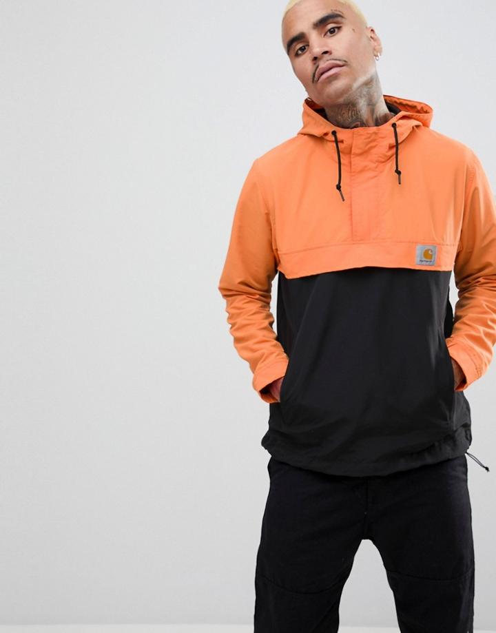Carhartt Wip Two Tone Nimbus Overhead Jacket In Orange - Orange