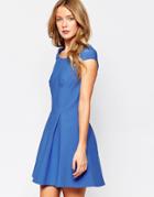 Closet Pleat Detail Dress - Blue