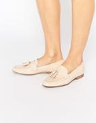 Asos Monty Leather Tassle Loafers - Nude