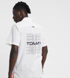 Tommy Jeans Asos Exclusive Back Logo Camp Short Sleeve Shirt In White