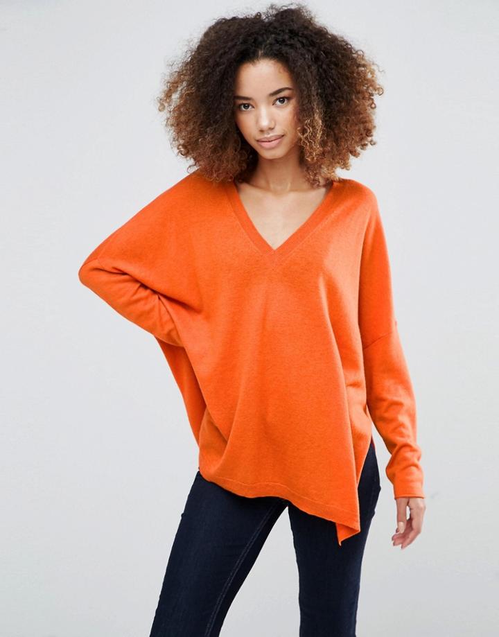 Shae Farrah V Neck Sweater - Red