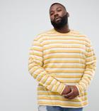 Puma Plus Long Sleeve Striped Top In Yellow Exclusive To Asos - Yellow