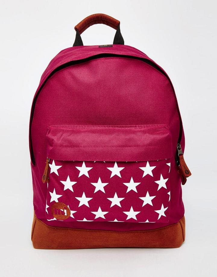 Mi-pac Burgundy Stars Backpack - Red