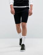 Asos Jersey Skinny Shorts In Black - Black
