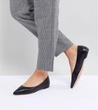 Asos Design Ladybird Leather Ballet Flats - Black