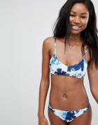 Rvca Paint Flower Bikini Top - Multi