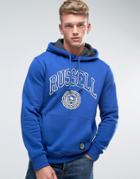 Russell Athletic Rosette Logo Hoodie - Blue