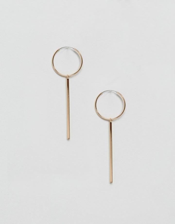 Weekday Long Bar Drop Earrings - Gold