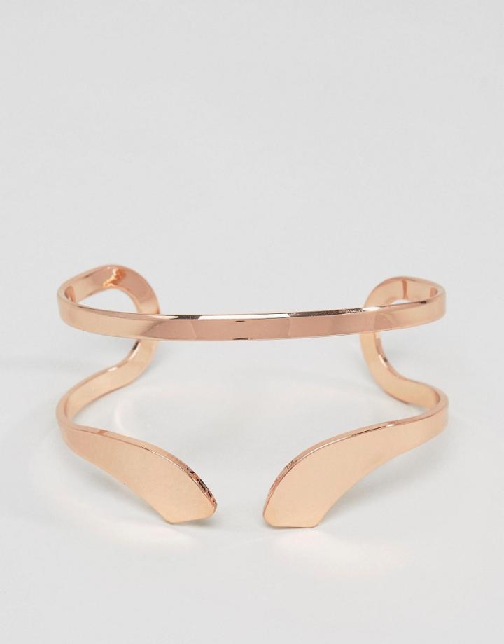 Nylon Geo Cuff Bracelet - Gold