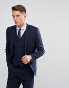 Asos Design Slim Suit Jacket In Navy - Navy