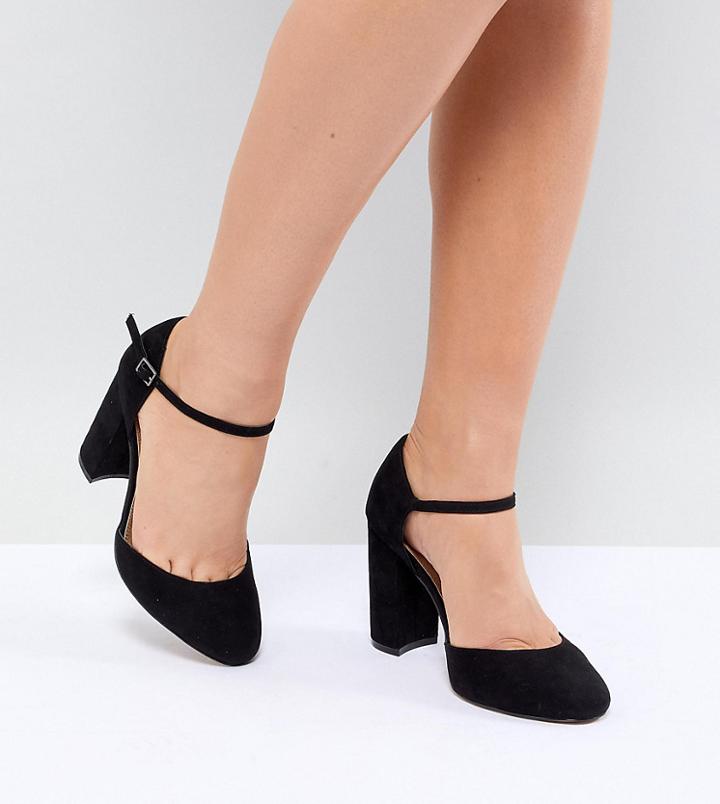 Asos Design Pocket Wide Fit Heels - Black