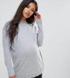 Asos Maternity Sweater In Silk Blend - Gray