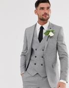 Burton Menswear Suit Jacket In Black Puppytooth - Black