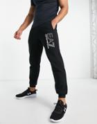 Armani Ea7 Visibilty Logo Sweatpants In Black