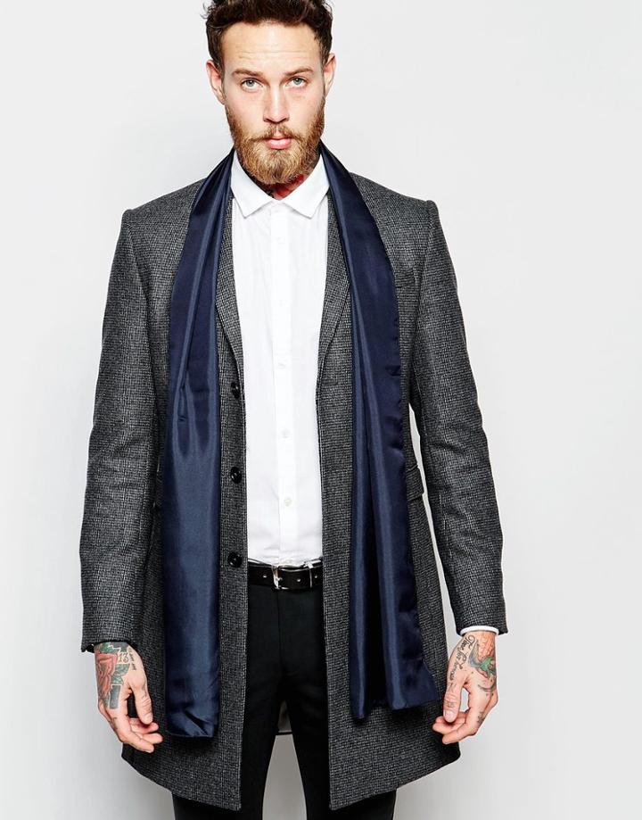 Noose & Monkey Italian Silk Scarf - Blue