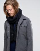 Diesel Knitted Cable Scarf - Black
