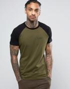 Friend Or Faux Limitless Back Print Raglan Sleeve T-shirt - Green