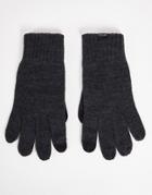 French Connection Touch Screen Gloves In Gray-grey