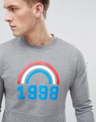 Esprit Pocket Sweat With 1998 Print - Gray