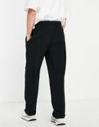 Topman Straight Leg Corduroy Joggers In Black