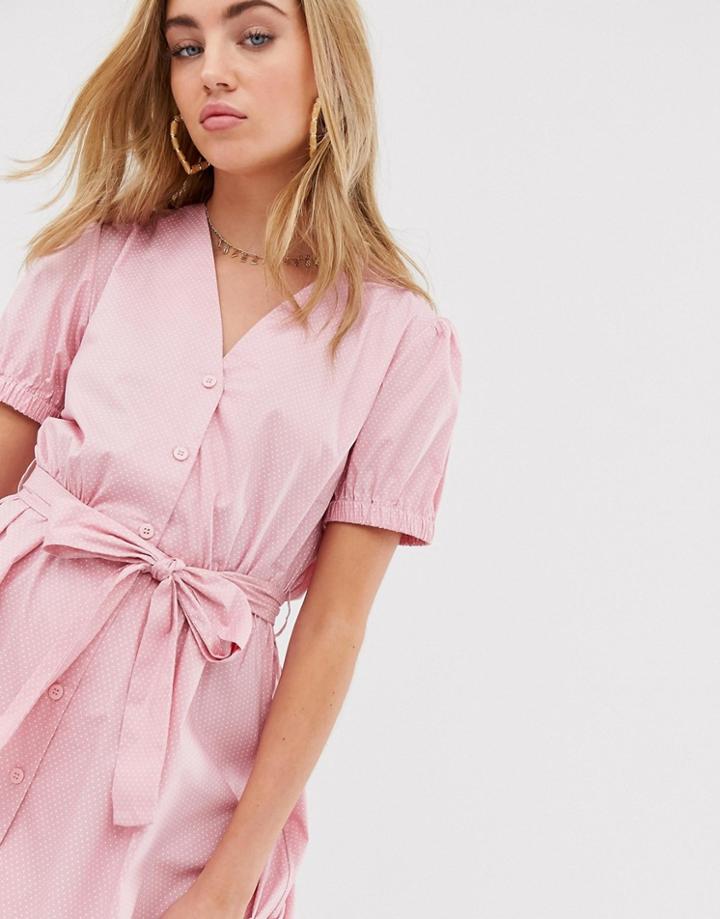 Resume Nola Polka Dot Tea Dress - Pink