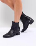 Missguided Western Ankle Boot - Black