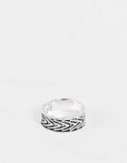 Icon Brand Arrow Band Ring In Silver